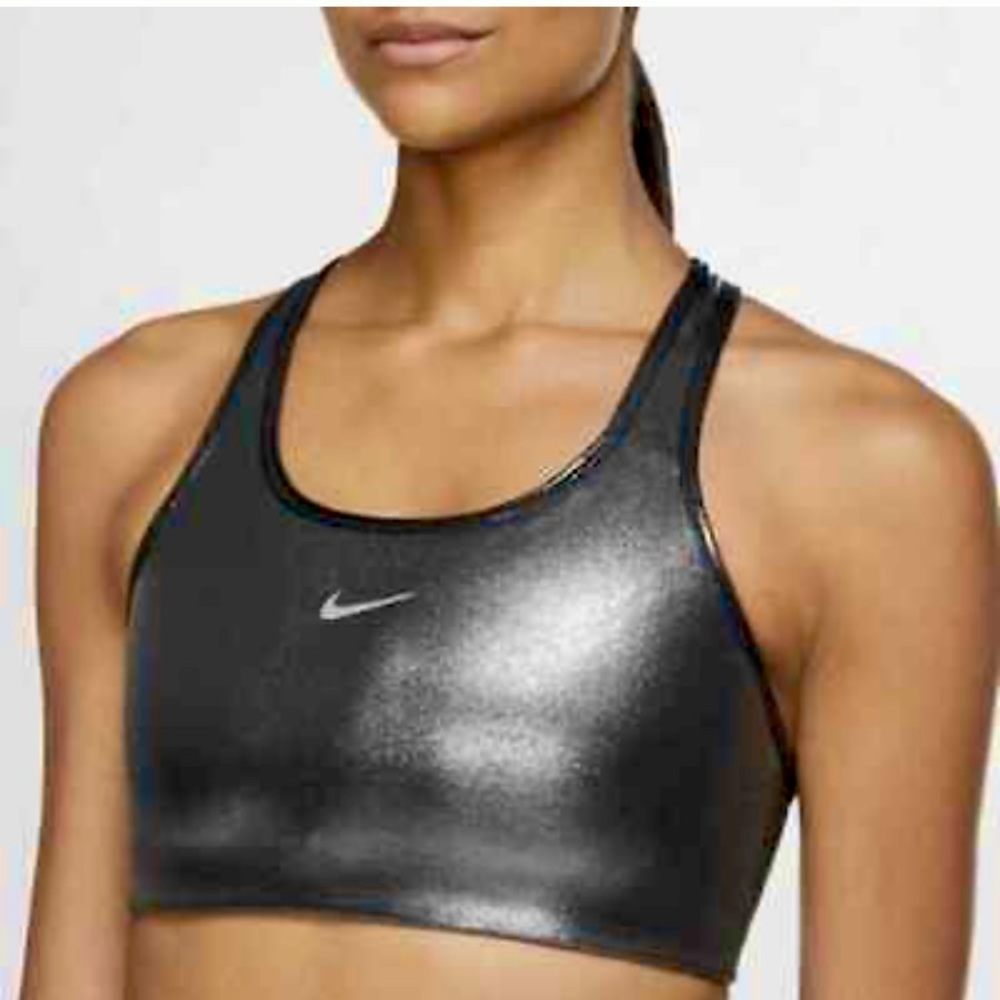 NIKE Swoosh Icon Clash Shimmer Sports Bra